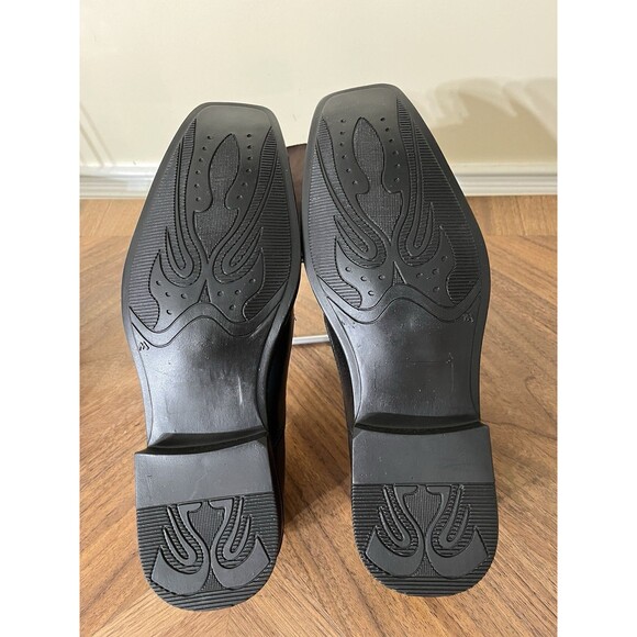 Baronett Handcrafted Leather Square Toe Loafers Mexico Corpcore Church Black 9.5 main image 9
